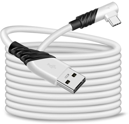 Link Cable 3M compatible con Oculus/Meta Quest 3/3S Quest 2/Pro/Pico 4/Pico 4 Ultra PC VR Cable cargador largo para PC/Steam VR USB 3.2 A a tipo C 5Gbps de alta velocidad 60W PC cable de transferencia