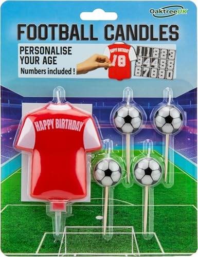 8cm Football Shirt Candle Red/White