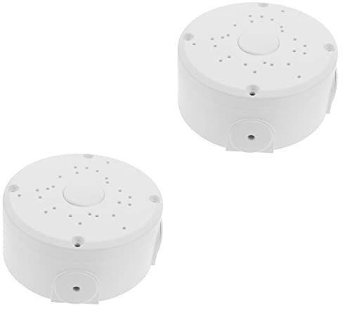 Vaguelly Scatola Da 2 Pezzi emisferica Telecamera porta cavo coperture copertura del cavo elettrico filo coprispina per prese elettriche del cavo plastica bianca