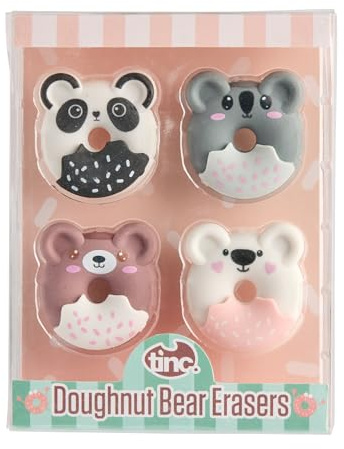 Tinc Donut-Bär-Radiergummis für Kinder – Verwendung in der Schule und Hausaufgaben (S4Bearer)