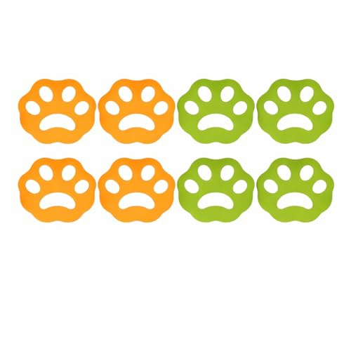pfoten&nasen® Tierhaarentferner für Waschmaschine im Hundepfoten-Design (8 Stück) – Wiederverwendbare Silikon Wäschebälle & Haarfänger gegen Hundehaare, Katzenhaare, Fusseln & Flusen beim Waschen
