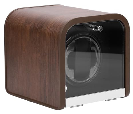 UPALDHOU Uhrenbeweger mit LED, 5 Modi Einstellbar, Automatische Holzbox-Aufbewahrung, Vollständig Geschlossenes Design mit Geräuschreduzierungstechnologie