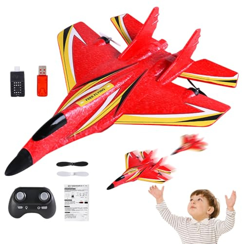 Remote Airplane - LED Light RC Plane Kit, Waterproof 2.4GHz RC Flying Toy, Double-Engine Motor, Durablle Early Learning Aircraft, Outdoor Remotte Control Plane | Remote Airplane For Kids Teens