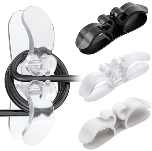 3 Pezzi Organizer Cavi per Elettrodomestici, Fermacavi Adesivi in TPR per Cucina e Scrivania, Raccogli Cavi e Clip per Cavi Elettrici, Avvolgicavo per Friggitrice ad Aria e Mixer