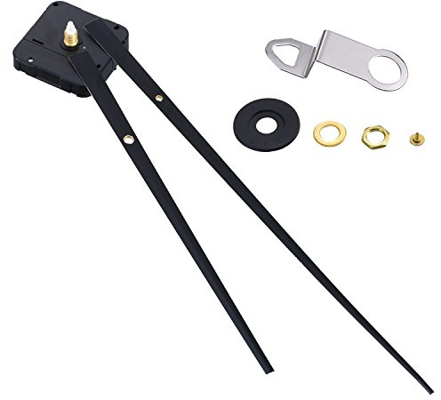 Mudder High Torque Clock Movement with 2 Hands to Fit Dials up to 58.6 cm/ 23.1 Inches in Diameter (Shaft Length 23 mm/ 9/10 Inches, Black)
