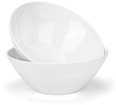 11.5-inch Melamine Mixing and Serving Bowls | set of 2 White Color