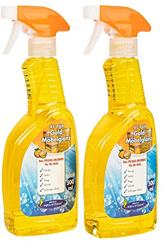 AQUA CLEAN PUR Gold Möbelglanz 2x 500ml