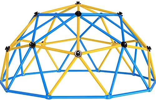 Zupapa New Upgraded Outdoor Geometric Dome Climber with 750LBS Weight Capability,3D Assembly Video,Suitable for 1-6 Kids Climbing Frame (Blue, 9FT)