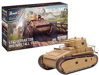 Revell 03506 Leichttraktor Rheinmetall 1930 World of Tanks 1:35 Scale Plastic model kit, Unvarnished
