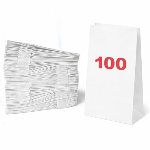 VEZODEK Vita Kraftpapperspåsar (100)