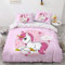 TULTOAP Juego de Ropa de Cama de Unicornio de 135 x 200 cm Rosa para niñas, Juego de Ropa de Cama con diseño de Dibujos Animados arcoíris y Unicornio, Funda de edredón con Funda de (135 x 200 cm)