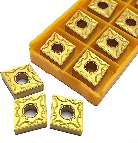 10 Stück Hartmetall-Einsätze, CNMG120404-MA UE6020 Dreheinsatz CNC-Klingenschneider für CNC-Drehmaschine Drehen Bohrstange mit Box