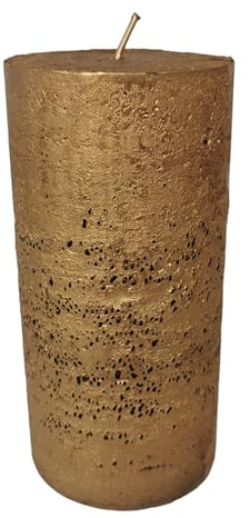 Goldbach Kerze Gelb Unparfümiert 7x15cm