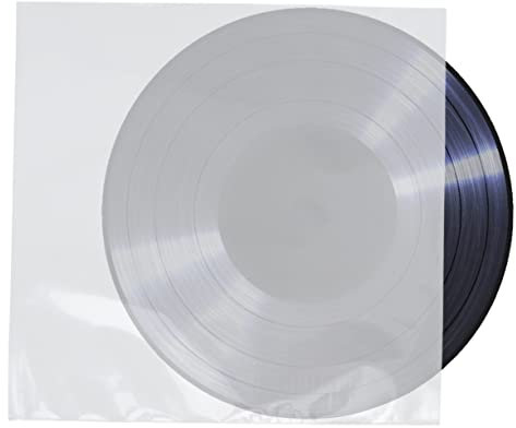 CAXUSD 50pcs Vinyl Record Protecting Bags Thickened Widened Flat Bags for Record Storage No Seal Sleeve Protection for Vinyls