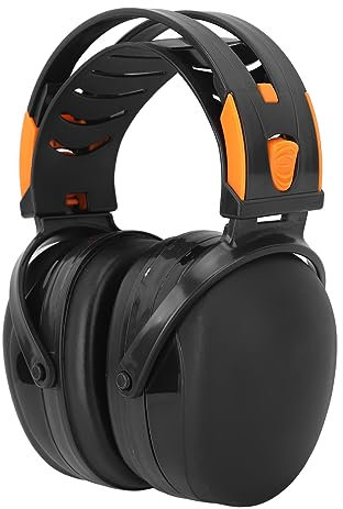 Yosoo Health Gear Noise Cancelling Ear Muffs, Comfortable 30dB Hearing Protection for Lawn Mowing Adults ABS Sound Absorbing Cotton Black 1 Pack