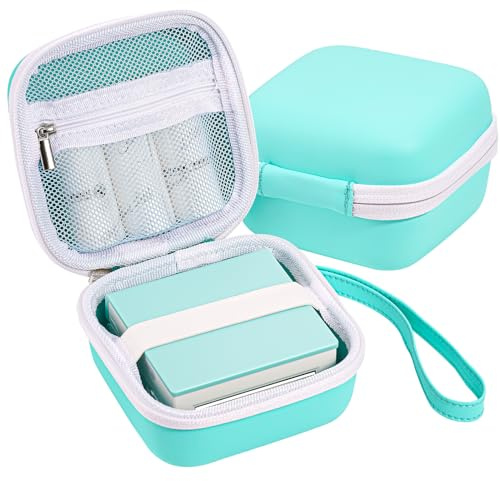 ProCase Étui Rigide de Transport pour Mini Imprimante Portable Memoking T02, Phomemo M02/ M02S/ M02 Pro/ M02 X/ Q30/ Q30S/ P12/ P12 Pro, Coque Imprimante d'Etiquettes Machine à Autocollants -Bleu