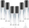 Newpop 6 Piezas Atomizador Perfume Recargable, Bote Spray Pulverizador, Frasco de Cristal Vacío, Botella de Vidrio con Pipeta y Embudo para Viaje, Vacaciones,Cuadrado Azul Degradado,10ML