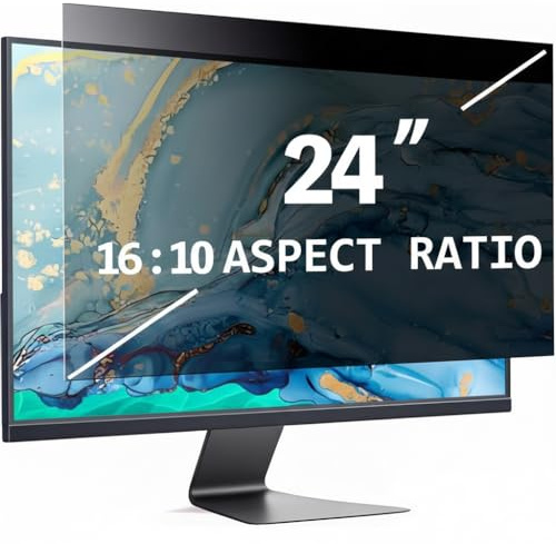 24 Zoll 16:10 Blickschutzfilter Monitor, Anti-Blaulicht & Blendfrei, Abnehmbarer Sichtschutz Bildschirmschutzfolie, Kompatibel mit HP Dell Lenovo Samsung LG Acer ASUS