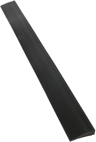 Inscrip Türschwellenrampe, 90 cm Länge Rampe Saugroboter, Selbstklebende Schwellenrampe, Rampe Türschwelle, Gummi Türschwellen Leiste, für Rollstühle, Rollatoren, Elektroroller (Schwarz, 80 * 30mm)
