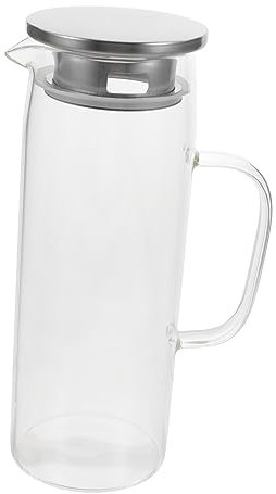 MOLUCKFU Große Glaskaraffe Mit Infuserdeckel Hochborosilikat-wasserkrug Für Erfrischende Getränke Für Zuhause Und Besondere Anlässe Fassungsvermögen