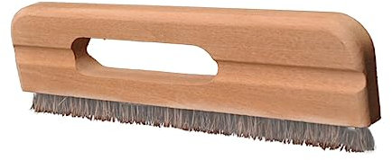 NULYLU Brosse à Poils de Hêtre pour Papier Peint Grosse Taille, Brosse à Tapisser Résistante la Chaleur, Outil de Construction Mural Manche Bois, Usage Professionnel,