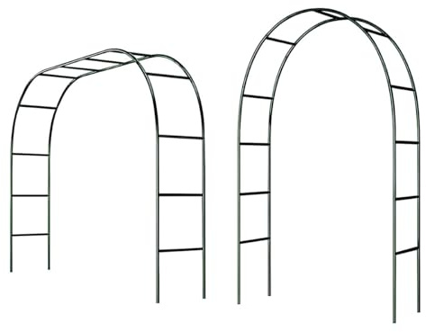 Rosenbogen Metall Torbogen Garten Aus Eisen, Breiten 280 240 220 200 180 140 120cm, Gartenbogen Rankhilfe Für Hochzeit Garten Balkon Schwarz Grün(Green,W1.2 x H2.20m)