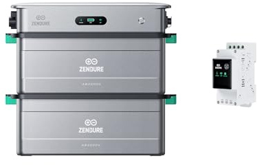 Zendure SolarFlow 2400 AC Stockage Énergie 2.4kWh et 2x AB3000X | Entrée/Sortie AC 2400W, Gestion IA Couplé AC, 17.28kWh Extensible, TOU, 2×AB3000X Batterie, Stockage Domestique