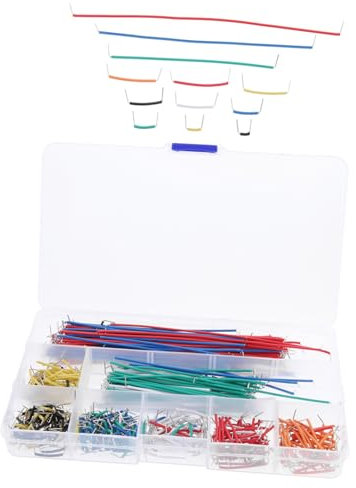FIXOSHEE 560pcs Breadboard Jumper Wire Kit Multicolored Breadboard Cable Set 14 Assorted Lengths for Solderless Circuit Prototyping and Electronic Testing Random Color
