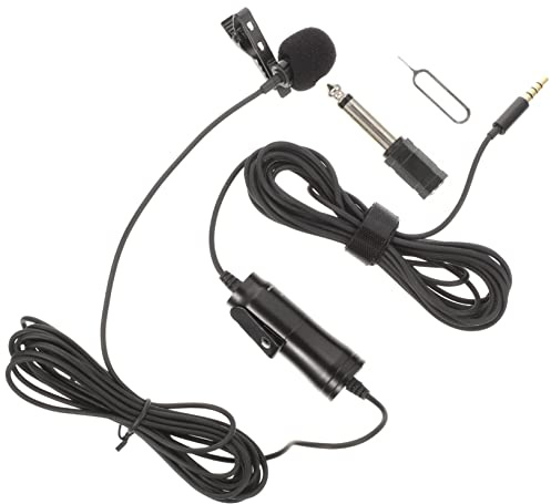 CIMAXIC 1 Satz Lavalier Mikrofon Ansteckmikrofon für Pc Tablet Smartphone Hochsensibles Aufnahmegerät für Live Streaming Videoaufnahmen für Interviews Vlogging Kompakt Benutzerfreundlich
