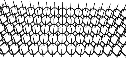 Hymanfen 10PCS Cat Scat Mat With Spikes,Anti Cat Spikes with Pegs,Cat Repellent Mat With Spikes Anti Cat Dog Deterrent,Flat Prickle Strip Dig Stopper,Pet Deterrent Mats for Garden,Fence,Home