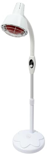 MEHOOSPVN Infra Red Lamp with 275W High Power Light Source, Single Head Type Far Infrared Therapy Lamp, Brightness Adjustable, 360°Rotating Infrared Light, Floor Standing for Home, Office Beauty Salon