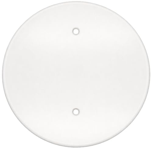 Oversized Ceiling Blank Cover Plate, White, Round, 6.25 Inch Diameter, 3.5 Inch Mounting Holes (1)