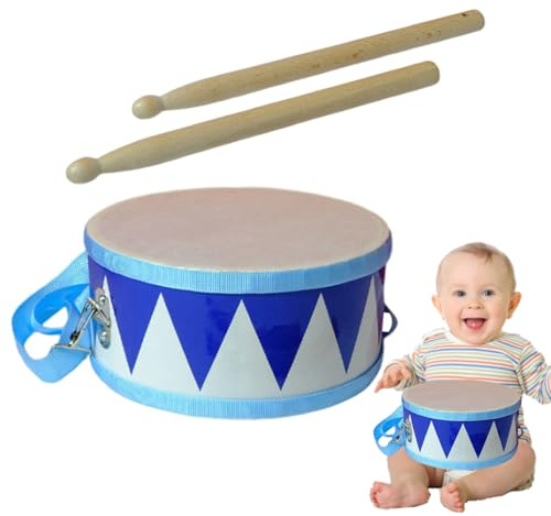 Set DiBatteria Per Bambini: Giocattolo ABatteria, Kit DiBatteria Con Tracolla Regolabile, 2 Bacchette Incluse | Giocattolo Musicale Educativo Con Tamburo Per Battere Le Mani In Legno Per Ba