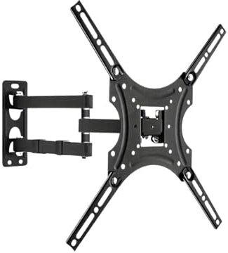 Supporto da parete for TV da 32-50 pollici, inclinazione a movimento completo, design centrale con perno singolo, supporta fino a 44 libbre