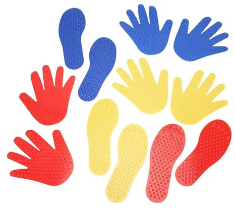 Generisch Hand- und Fuß-Spielmatte,6 Paare Interaktives Fitness-Spielzeug - Koordinationsspiel - Für Kinder Erwachsene Kindergarten Zuhause Indoor Outdoor Rasen