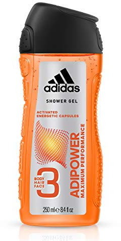 Adidas Adipower 3 in 1 Duschgel für Herren, 250 ml, 2 Stück