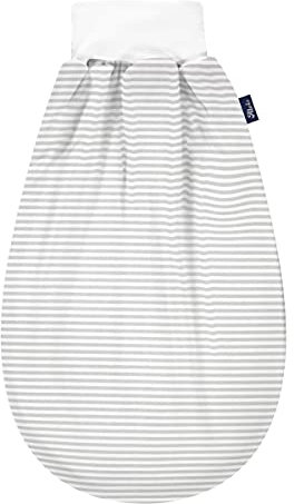 Alvi Baby Schlupfmäxchen Schlupf-Mäxchen Light Faces | Schlafsack 0-6 Monate | Baby-Schlafsack 100% Baumwolle | Ganzjahresschlafsack