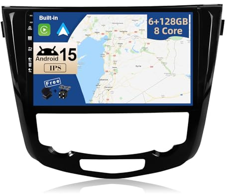 JOYX NAVI - Android 14 bilradio för Nissan X-Trail Qashqai J11 röd (2014-2018) - 6G+128G, DAB+, Carplay, Android Auto, DSP, 360° kamera, Wi-Fi, USB