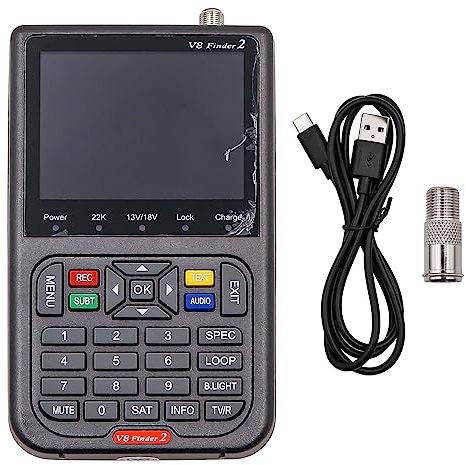 CENPEK V8 Finder2 Cercatore satellitare Digitale Rilevatore satellitare DVB-S2X Ricevitore decodificatore H.264 HD 3,5 Pollici LCD per la Regolazione di Parabole satellitari