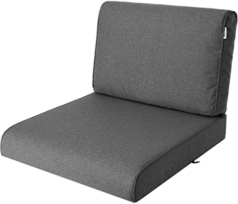 PillowPrim, Stulhkissen, Kissen für Rattansessel, Outdoor, Auflage, Palettenkissen, Sitzkissen, Rattanmöbel, Graphite, 60 x 60 cm