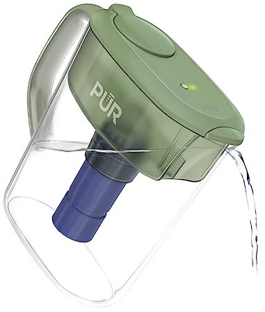 PUR PLUS - Sistema de filtración de jarra de agua de 11 tazas, salvia, PPT110MA