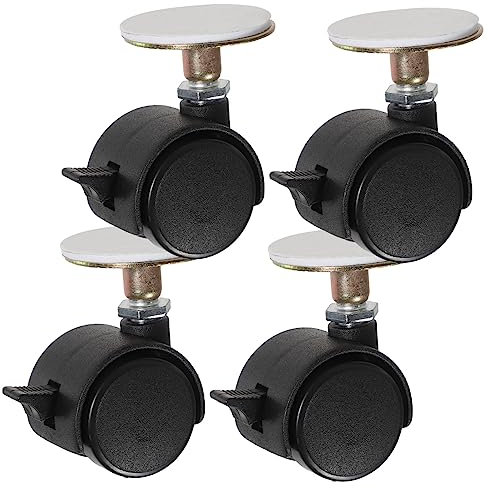 CIYODO 4stücke Selbstklebende Starke Rollenrader Für Kleine Räder Miniräder Kleberäder Kleine Lenkrollen Drehbare Kleberolle Mini-kleberäder Mülleimerräder Räder Für Mülleimer Rollender d