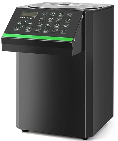 KEULEN Automatic Fructose Dispenser, 8L Commercial Fructose Quantitative Machine, 304 Stainless Steel Liner, Constant Temperature Heating, 16 Memory Buttons, for Restaurants Snack Bar Coffee Shop