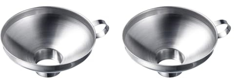 Westmark Einmach-/Marmeladentrichter mit langem Einfüllstutzen, Einfüllstutzendurchmesser (innen ca. 3,5 cm), Rostfreier Edelstahl, Silber, 12442270 (Packung mit 2)