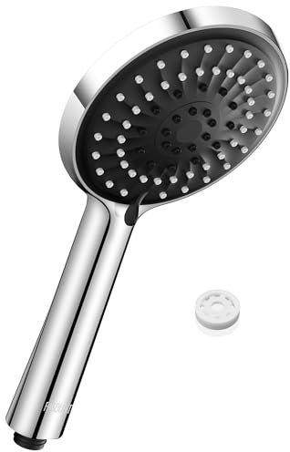FASDUNT Duschkopf 𝟱 Strahlarten mit 9.5L/min Durchflussbegrenzer【Wasserersparnis 49%】 Hochdruck Duschbrause Wasserdrucks Erhöhung 200%