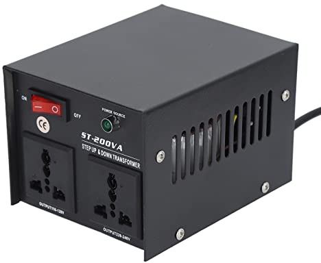 LOCADENCE Convertidor de Voltaje de Potencia de 200 W, Transformador Reductor Elevador para Dispositivos Eléctricos 110 V ~ 120 V 220 V ~ 240 V para Secador de Pelo, Exprimidor,