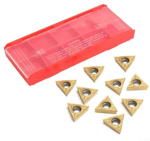 10PCS TCMT16T304 Inserti in carburo, Fresa CNC triangolare TCMT 32.51 per 1/2 tornio strumento per la lavorazione dell'acciaio inossidabile