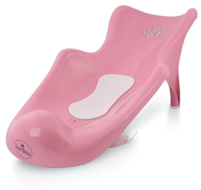 Lorelli inserto de baño desde el nacimiento, pies de goma, antideslizante, color:rosa Sterne