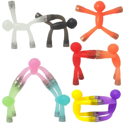 JRD&BS WINL Mini Magnetische Figuren Spielzeug für Kinder Spielzeugmagnete Spiel Kühlschrank Magnete Männchen Reisespielzeug für Kinder 10 Pcs Gummi Magnet Spielzeug für 3-12 Jahre alt (Transparent)