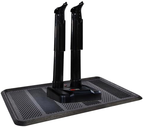 JobSite - Boot dryer with rubber drip tray, silent shoe dryer and warmer for work boots, gloves and shoes, fanless convection drying, helps reduce
